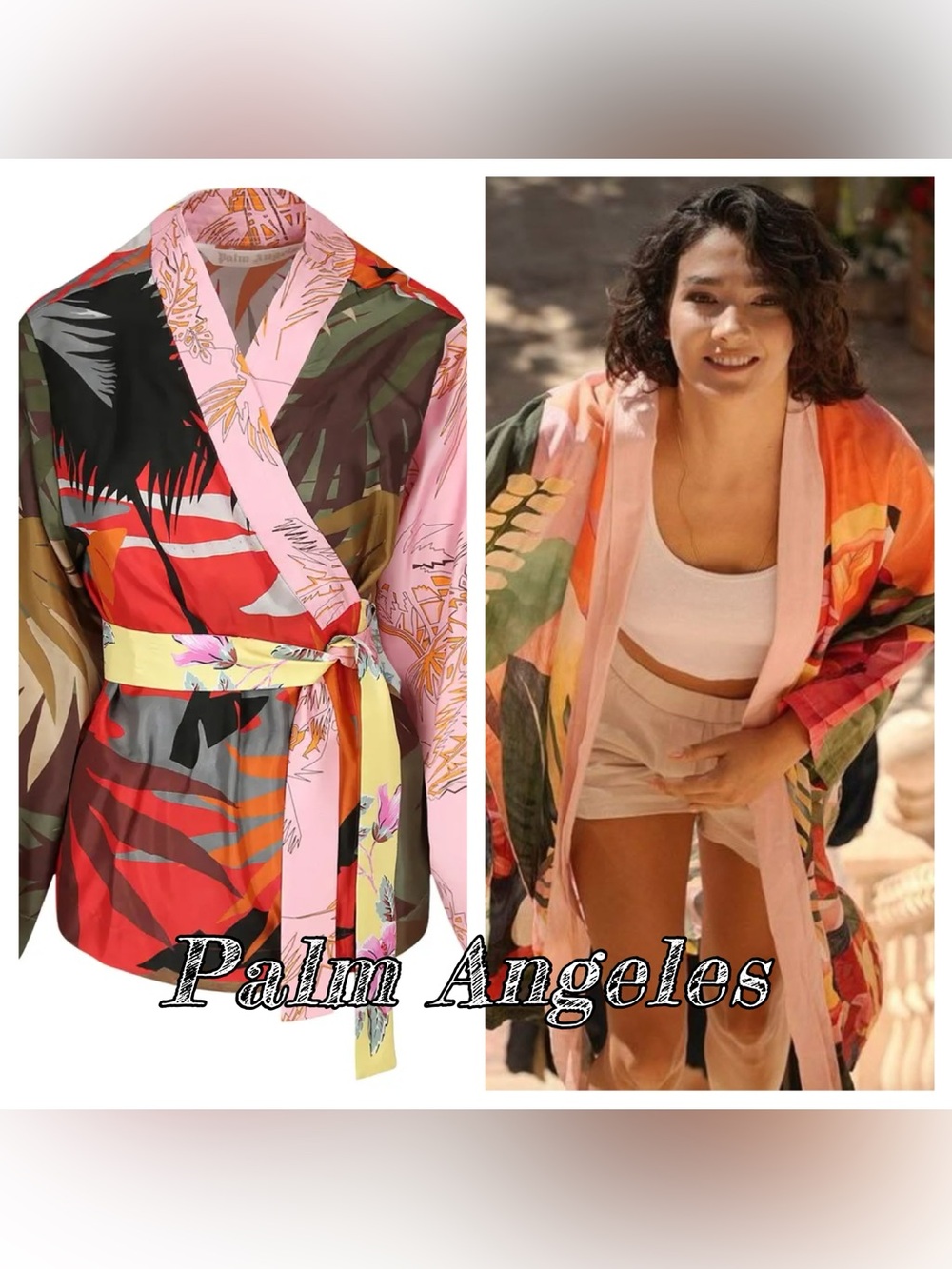 Palm Angels silk Tropical Wrap Jacket/kimono